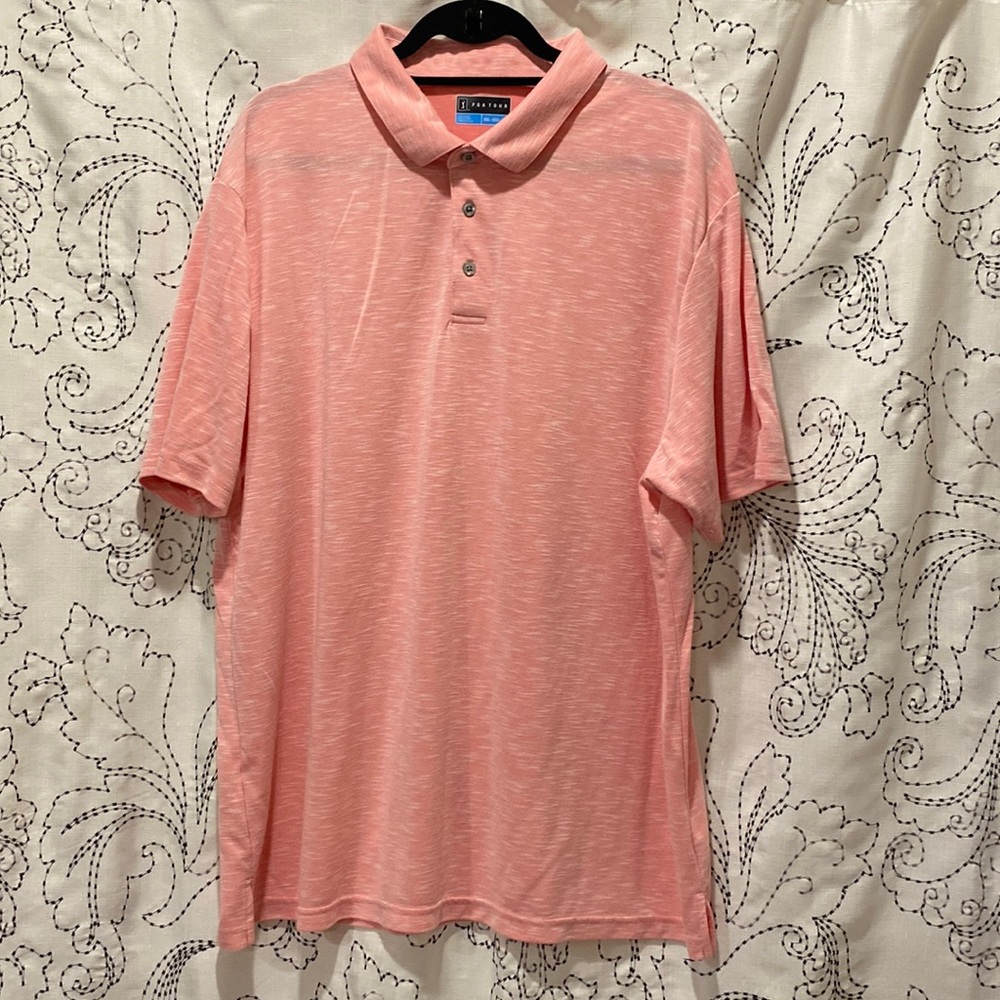 PGA Tour Men’s Pink Shirt Size XXL Like New